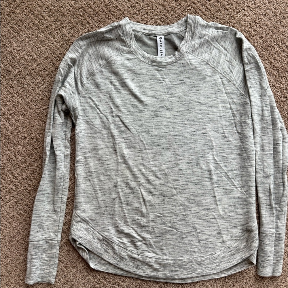 Athleta Heather Gray Long Sleeve Tee